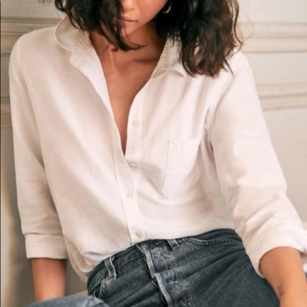 Sezane Tomboy shirt in White size 36
